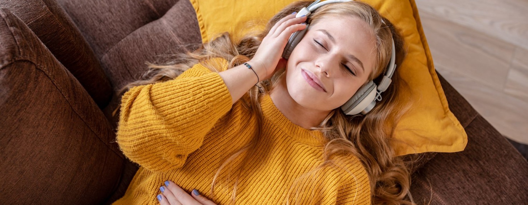 a person wearing headphones