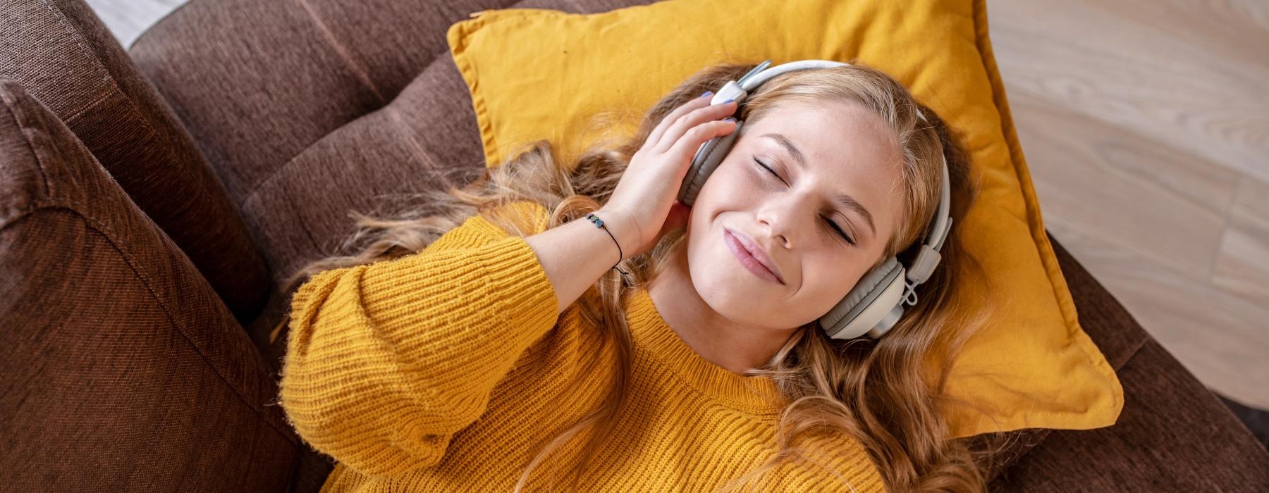 a person wearing headphones