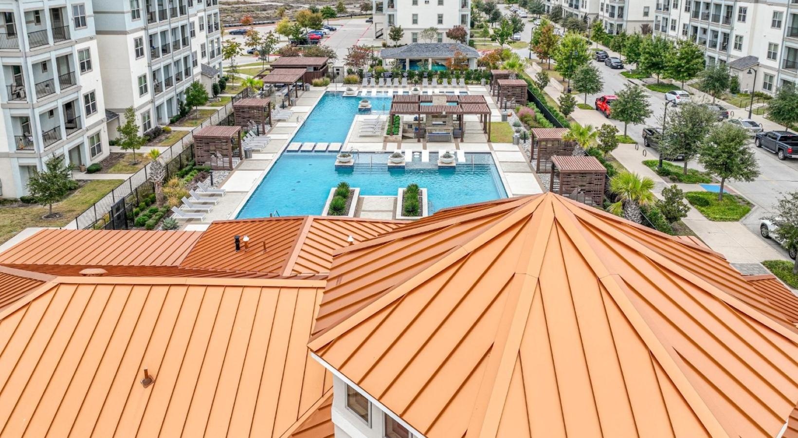 The essence of exceptional living a pool in a city